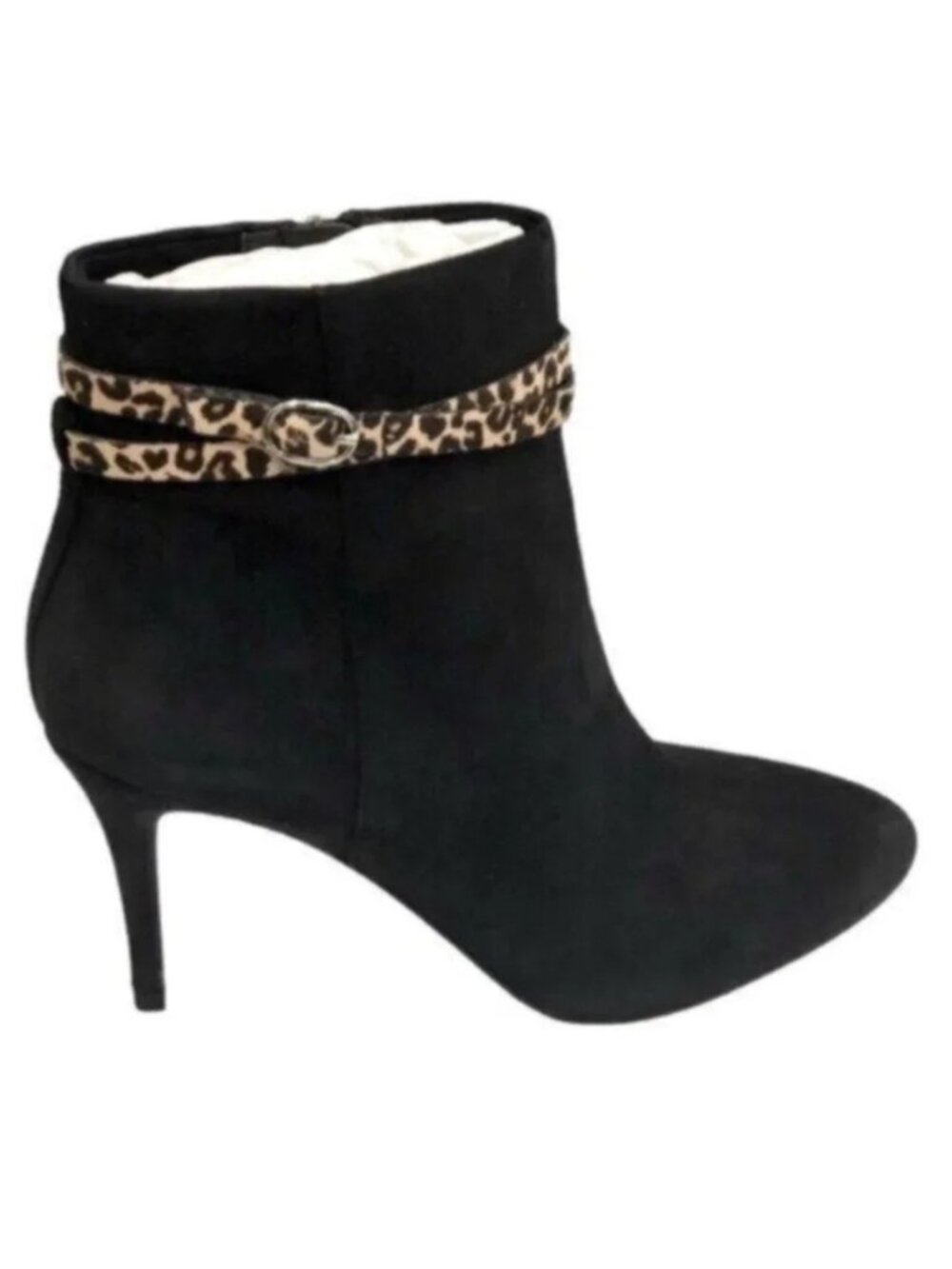 NEW Essex Lane Black Suede Stiletto Bootie